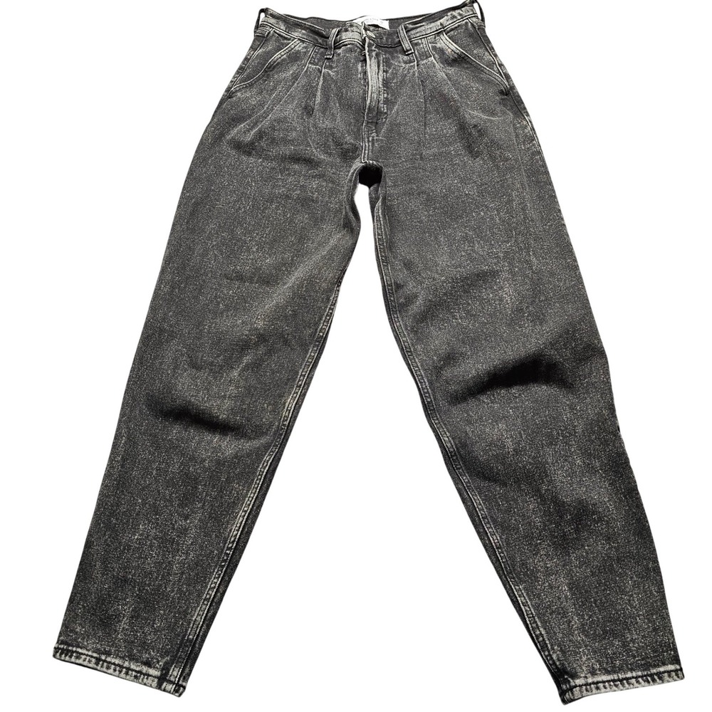 Abercrombie & Fitch The 80s Mom Jean Ultra High Rise Black Acid Wash Women 28/6L